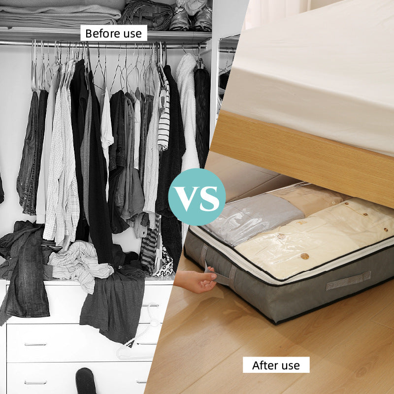 eprolo under-bed storage bag with large capacity, foldable cloth organizer for comforters and clothing, dustproof design