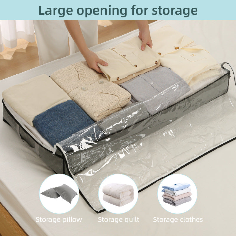 eprolo under-bed storage bag with large capacity, foldable dustproof organizer for comforters and clothing in 75L and 40L sizes