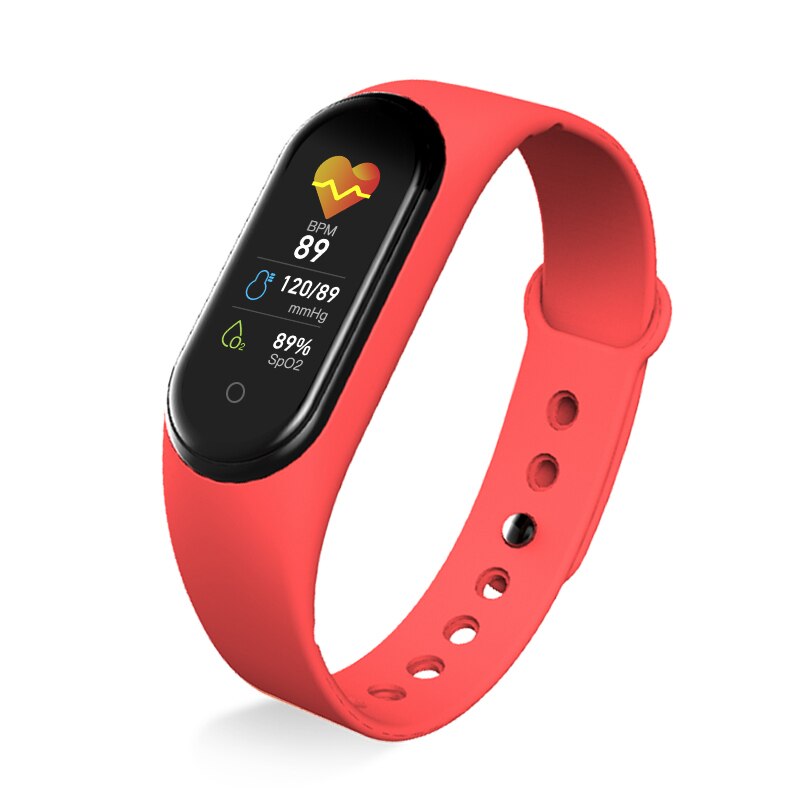 Eprolo M5 Smart Band fitness tracker and smartwatch with heart rate, blood pressure monitor, and sport activity tracking on a wrist.