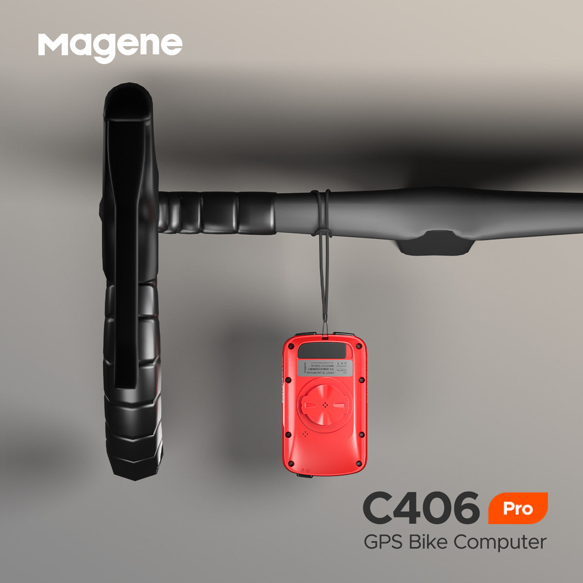 Magene McKin C406Pro bicycle wireless smart stopwatch with GPS, speed monitoring, and ANT+ compatibility, in English version.