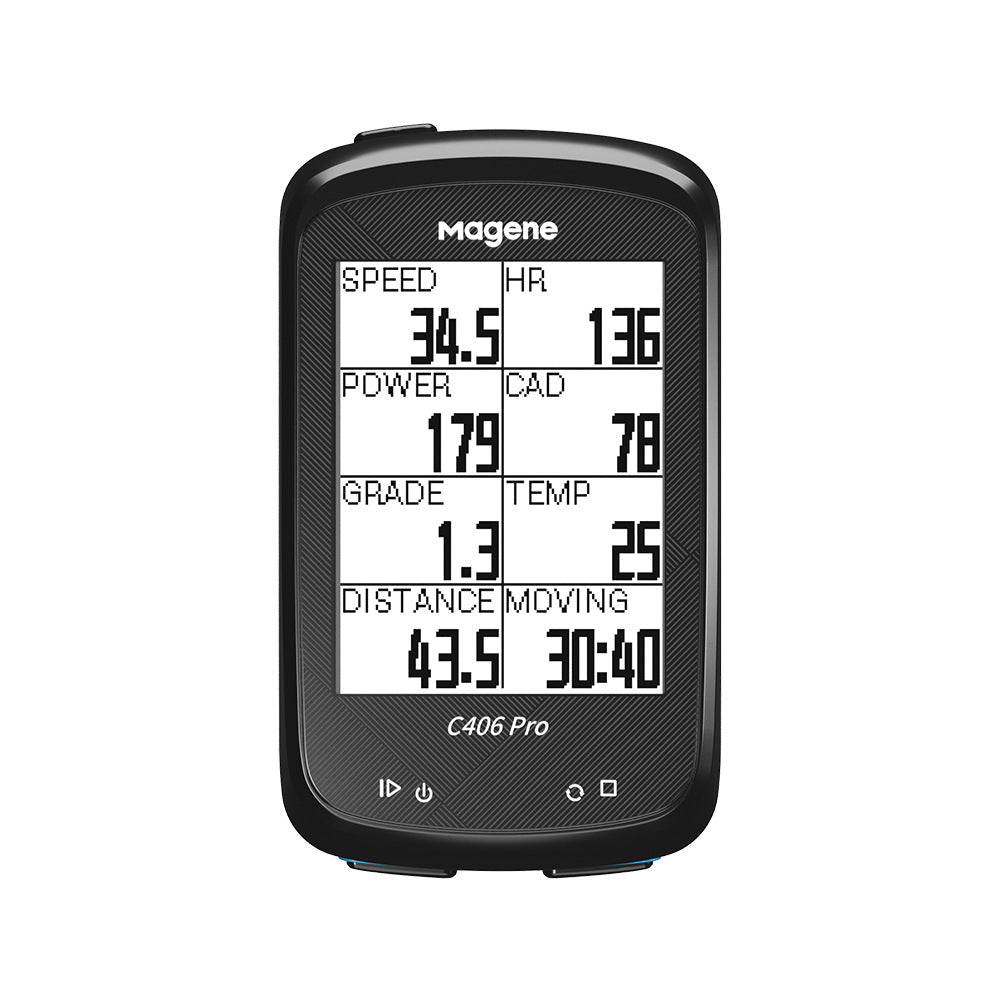 Magene McKin C406Pro bicycle wireless smart stopwatch with GPS, speed monitoring, and ANT+ connectivity for cycling performance tracking