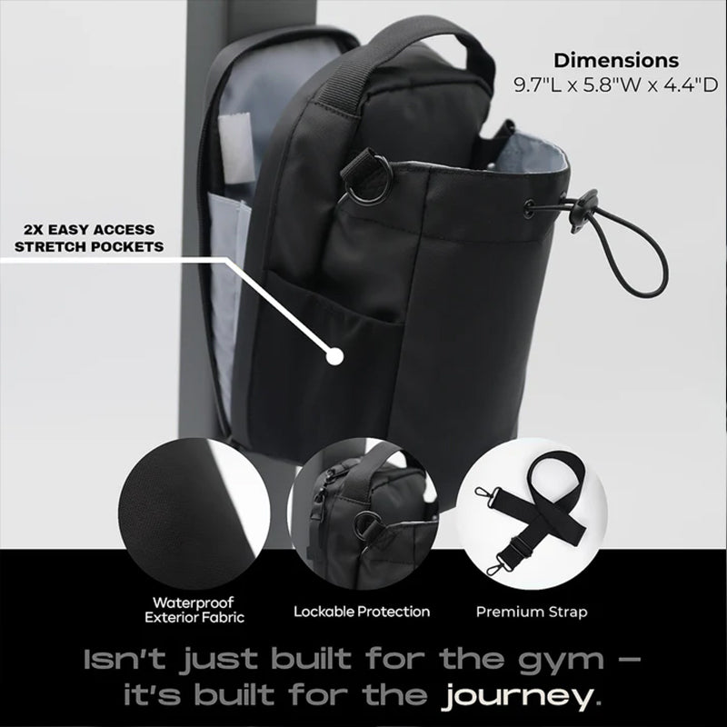 Eprolo magnetic sling bag for men and women, ideal for gym, travel, and work, with secure magnetic closure and compact design.