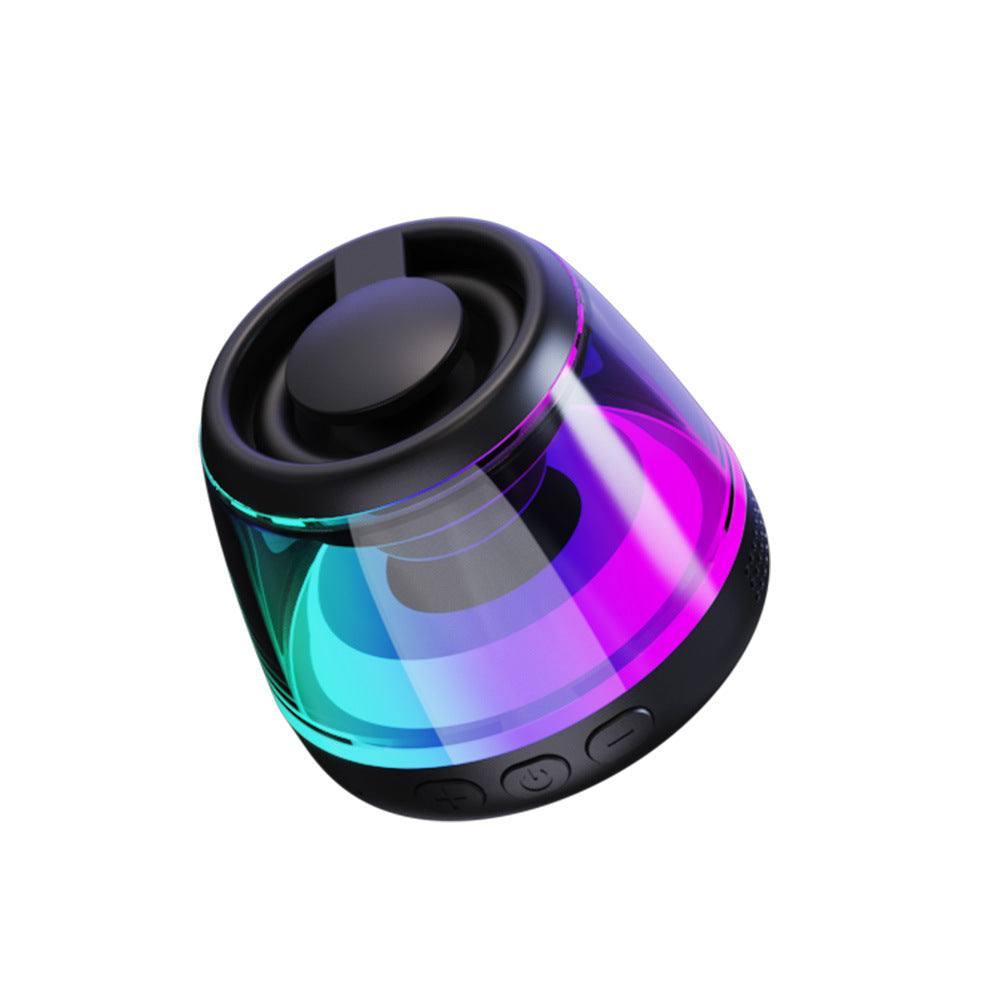 Portable Bluetooth speaker with RGB light, magnetic phone holder, subwoofer, and outdoor TWS functionality by eprolo.