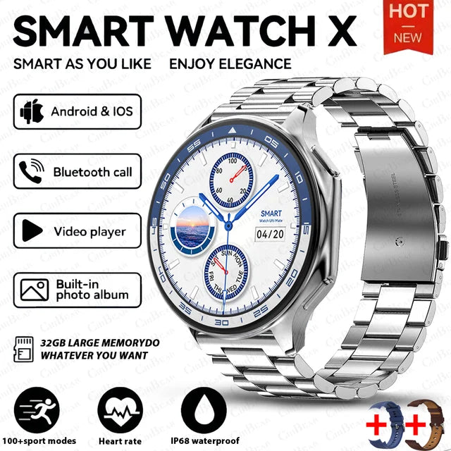 DT Watch X smartwatch with 4G large memory, local music and video playback, waterproof Bluetooth calling, smart phone - American Smart