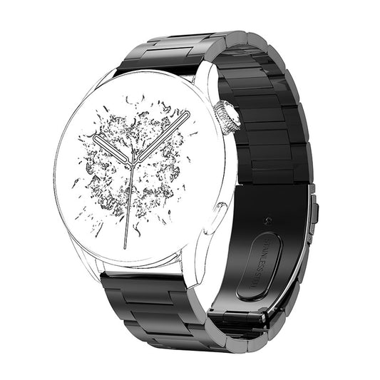 eprolo stainless steel 22mm smart watch strap with double snap buckle, universal metal bracelet for smartwatch accessories