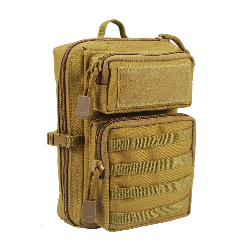 Eprolo multifunction tactical pouch holster with Molle system, waist bag, phone case, and hunting pack for camping and hiking.