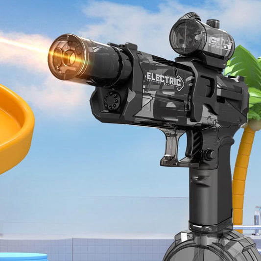 Eprolo electric water gun with high-pressure jet, continuous spray, and built-in light, designed for outdoor water play and fun.