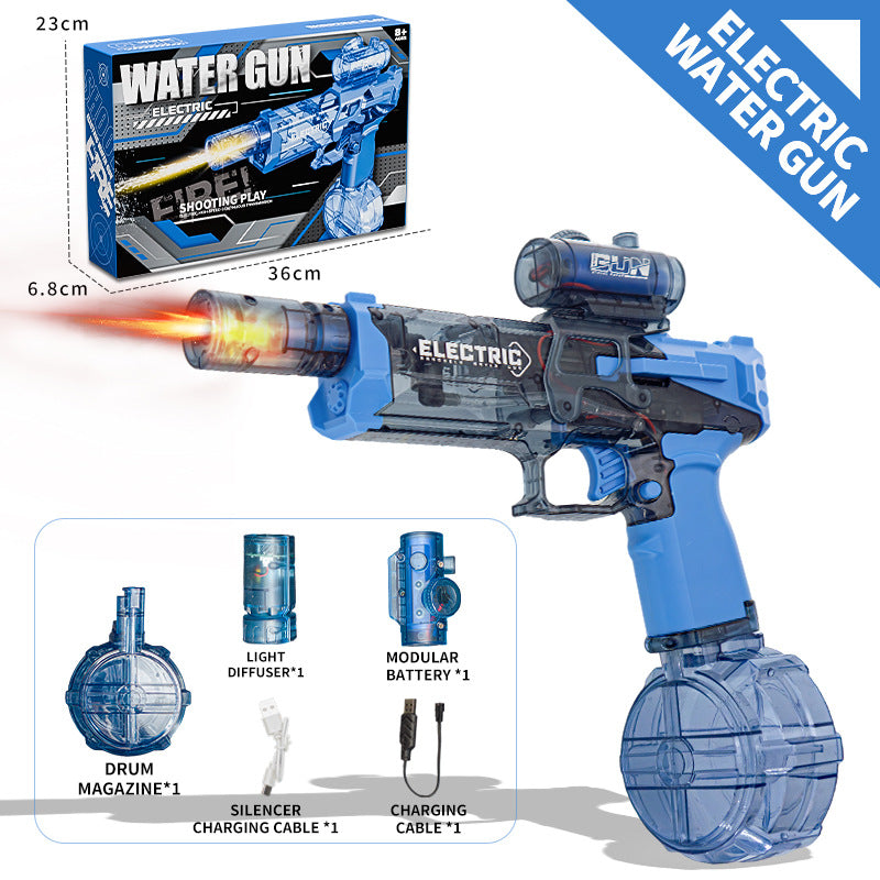 Eprolo electric water gun with light, high-pressure water spray, designed for powerful, continuous ice blast water play.