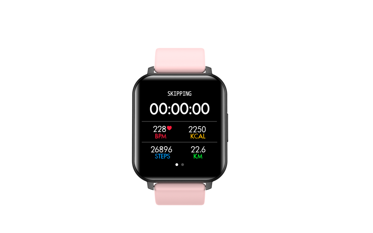 eprolo T82 smart bracelet showing heart rate, blood pressure, sleep monitoring, reminder light, and slim fitness design