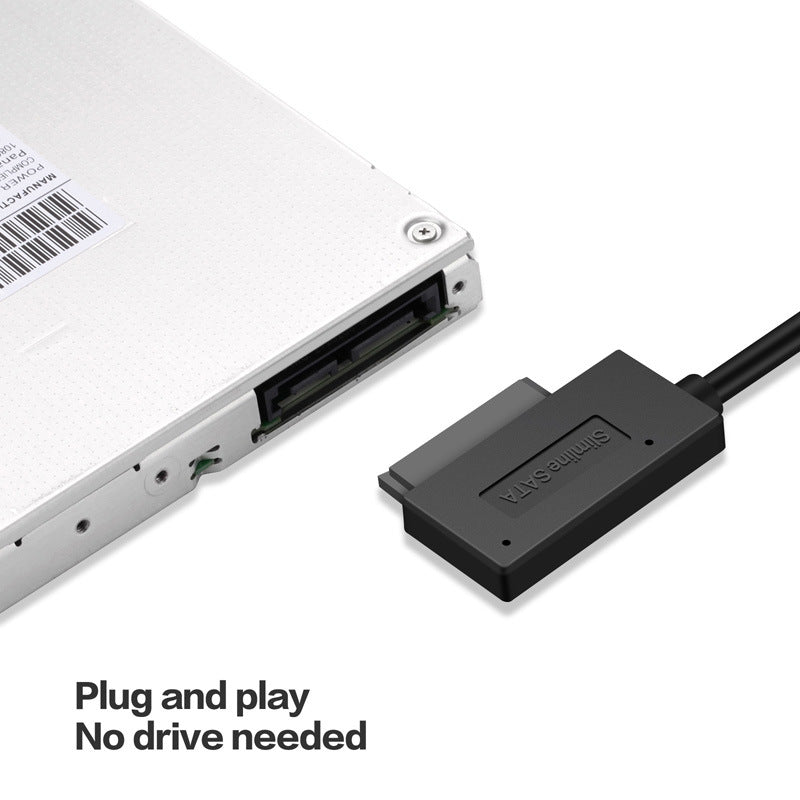 eprolo SATA to USB 2.0 notebook optical drive cable adapter with 6+7 pin connectors for easy drive connection