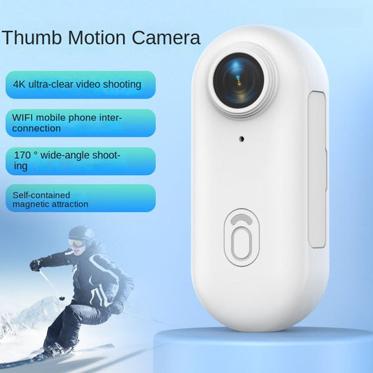 eprolo thumb bike camera with magnetic back clip, compact sports camera and pet recorder showing front view