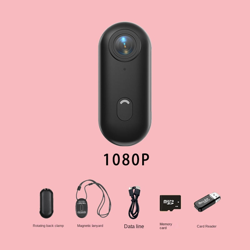 eprolo thumb bike camera with magnetic back clip, sports camera and pet recorder, compact and portable for outdoor recording.