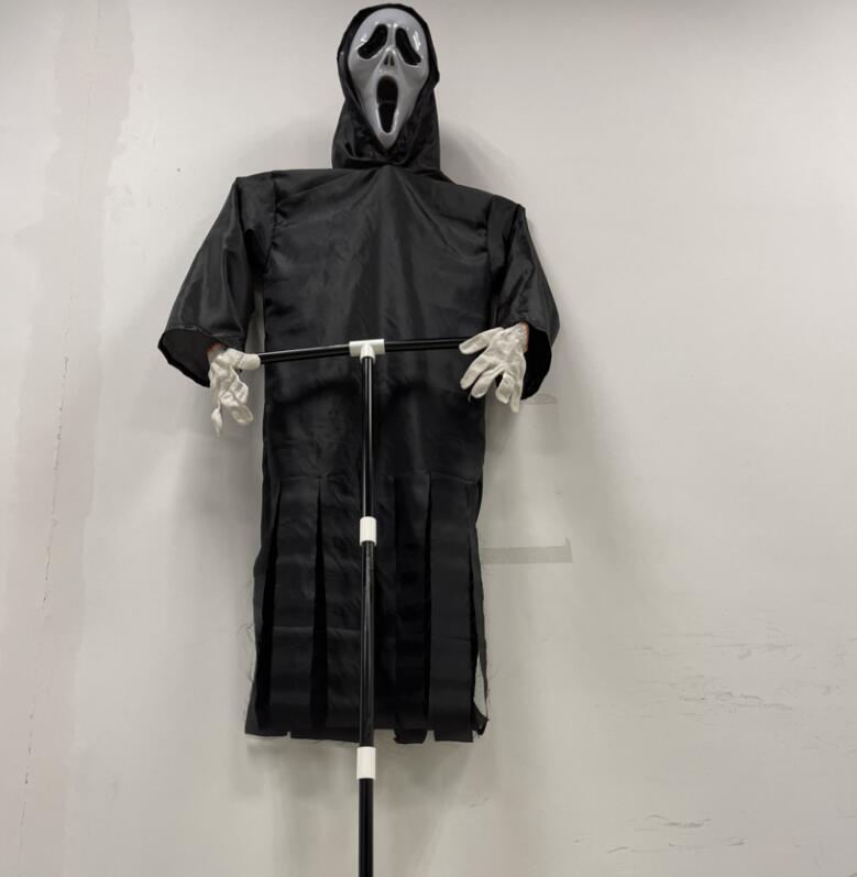 Creative Garden Ghostface Scarecrow Yard Hanging Scaring Scream Halloween Ghostface Scarecrow Decoration Repeller Bird - American Smart