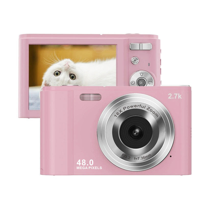 Eprolo 48MP digital camera with 2.8-inch LCD, 16x zoom, periscope lens, and auto focus, ideal for photography and gift use.