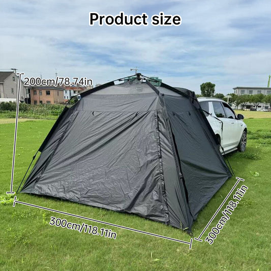 Portable outdoor tent by eprolo, double-layer design, quick open, no setup, ideal for camping, beach, or car tail use.
