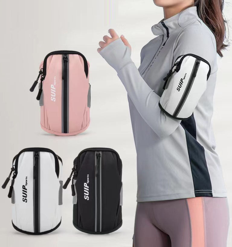 Eprolo outdoor fitness arm bag with elastic wrist strap, waterproof phone holder for men and women, suitable for running and exercise.