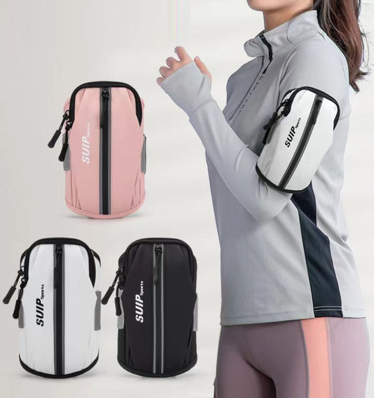 Eprolo outdoor fitness arm bag with elastic wrist strap, waterproof phone holder for men and women, suitable for running and exercise.
