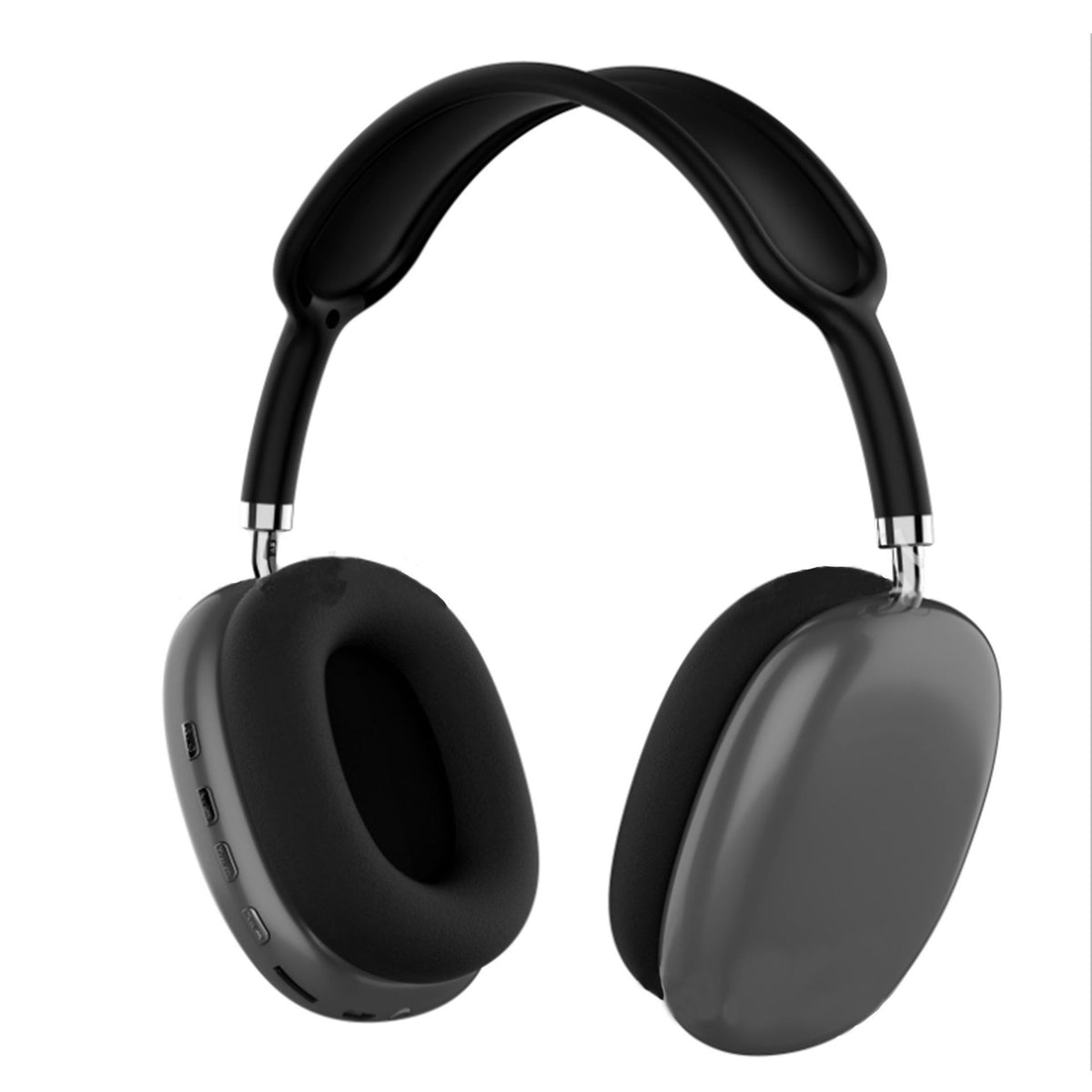 eprolo P9AirMax wireless Bluetooth headset with earphones and phone earphones, close-up view of sleek black design