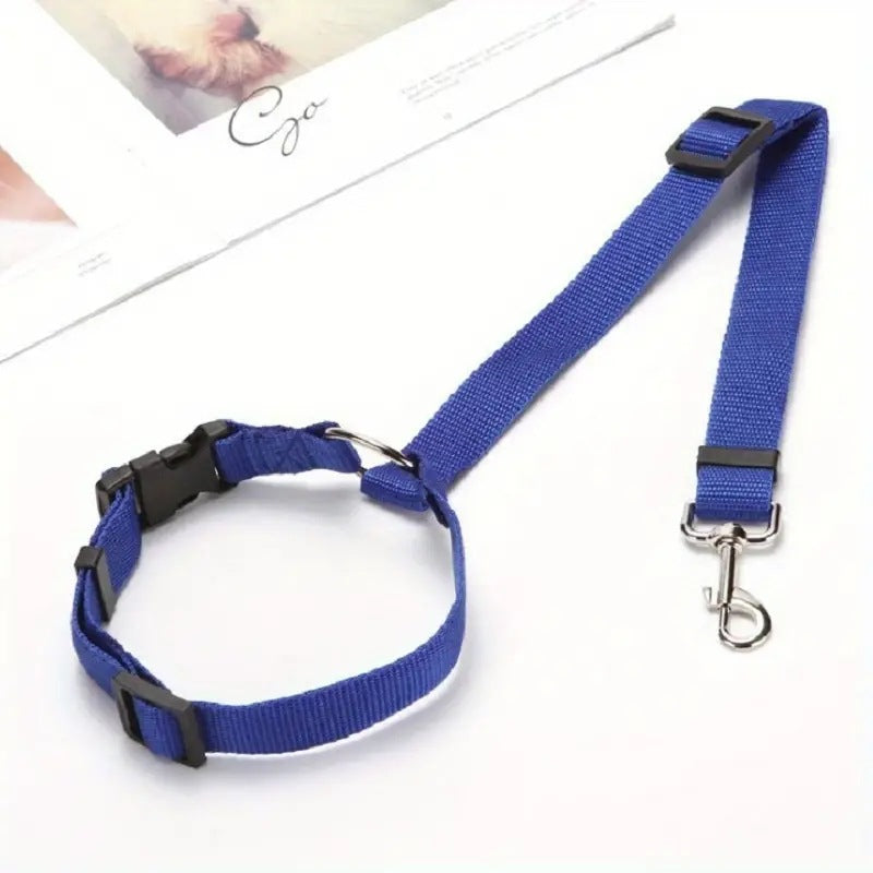 Eprolo pet car safety belt ring with adjustable lead for dogs, securing them safely in the rear seat during travel.