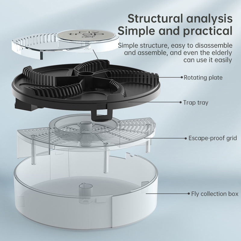 Automatic fly trap by eprolo with a removable pest catcher, designed for household and kitchen use.