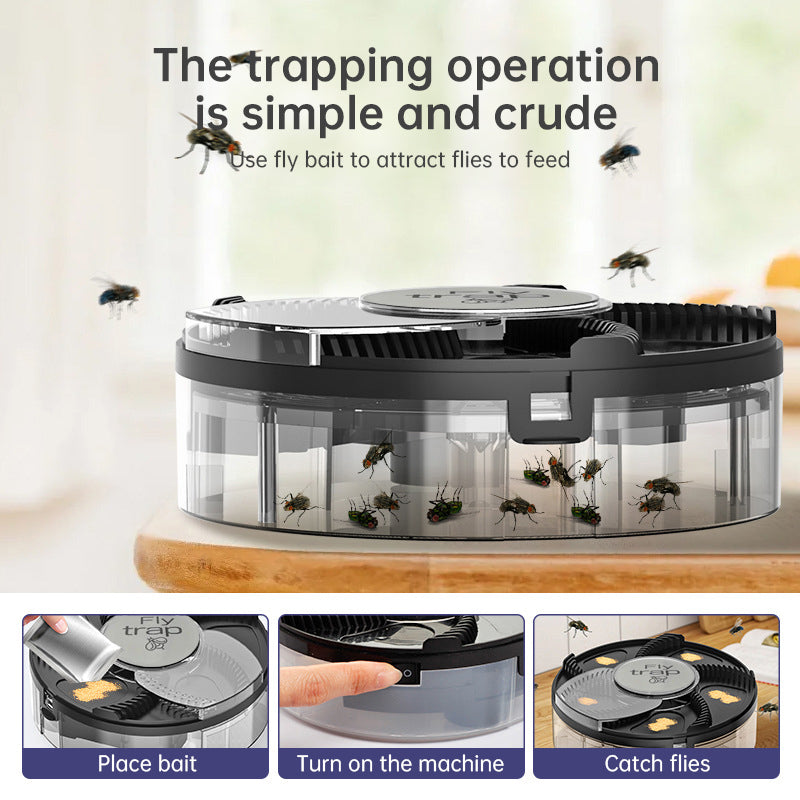 Automatic eprolo fly trap with removable pest catcher designed for household and kitchen use, capturing flying insects effectively.