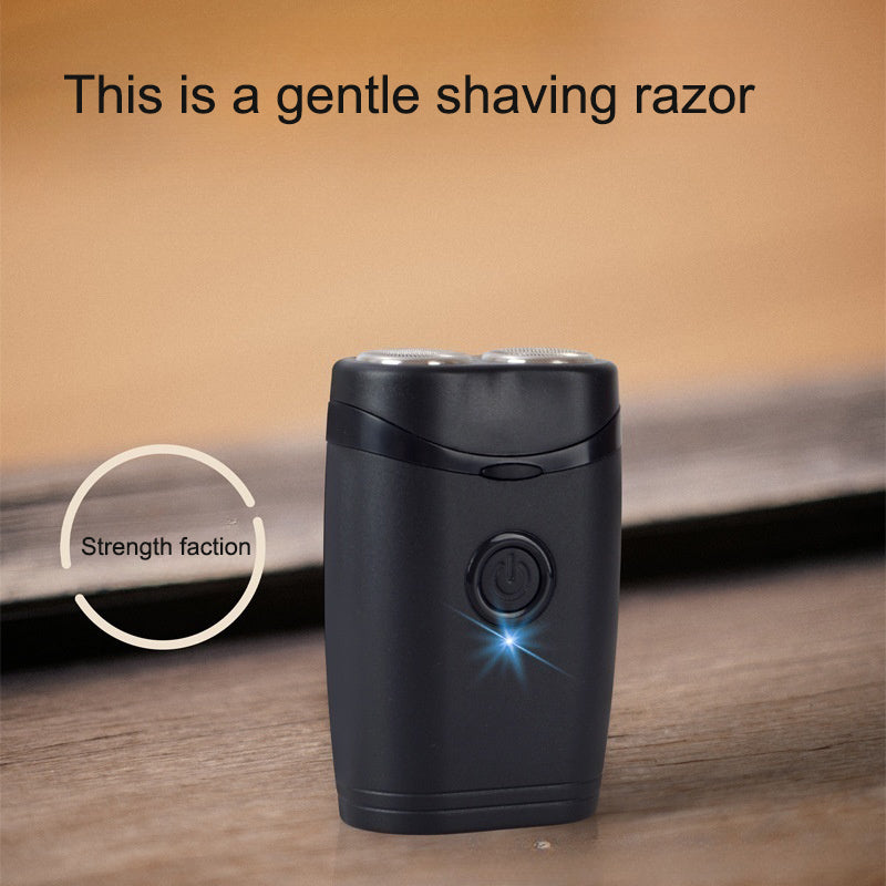 Eprolo portable men's dual head electric shaver with shaving device and ergonomic handle, ready for grooming.