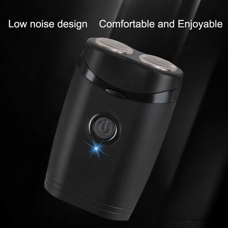 Eprolo portable men's dual head electric shaver with ergonomic handle and dual blades for close shave, displayed on a white background.