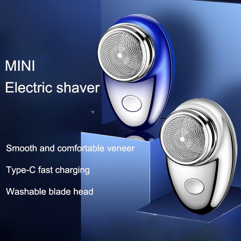 Eprolo portable rechargeable steel mini electric shaver for travel, compact design with a small, sleek shaving head.