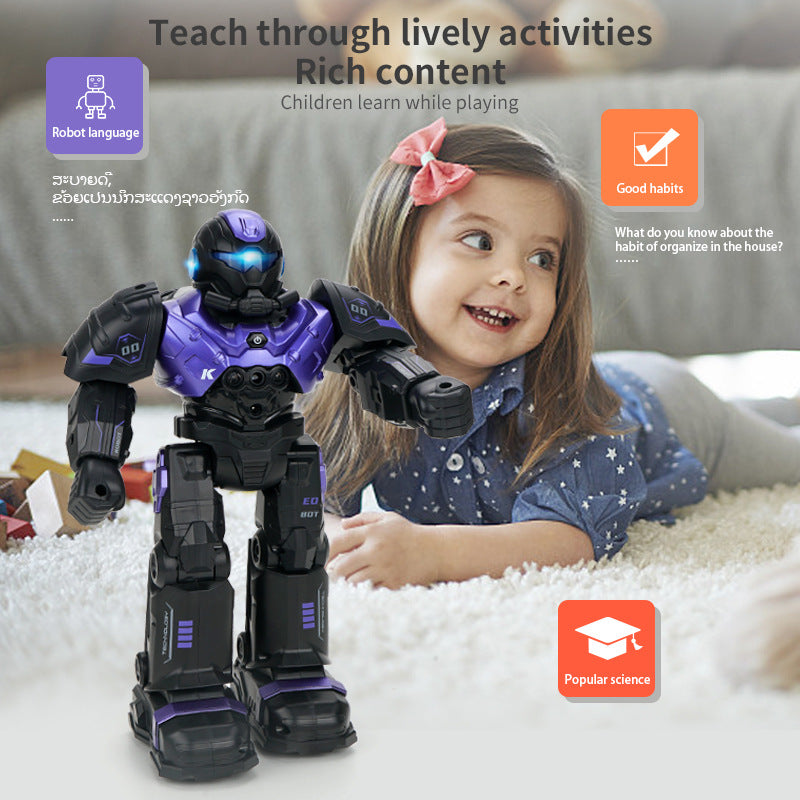 Early Education Intelligent Interactive Remote Control Robot Multi-Function Can Sing, Dance, Charge And Play Children's Toys - American Smart