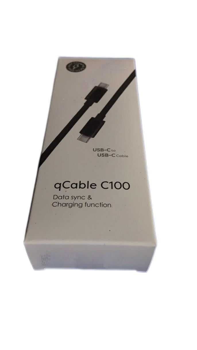 Eprolo QCable C100 black charging cable with USB connector and durable design.