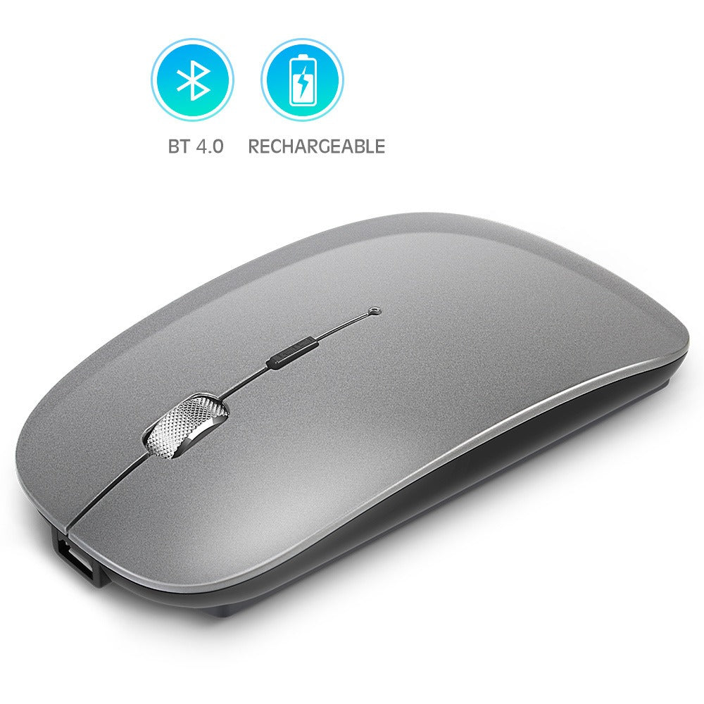 Rechargeable metal wireless Bluetooth mouse by eprolo, featuring dual-mode connectivity for mobile phones and tablets.