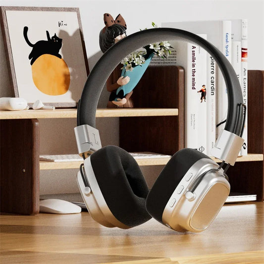 eprolo Retro on-ear wireless Bluetooth headset with surround sound, microphone, and Bluetooth 5.3 technology, model DR02