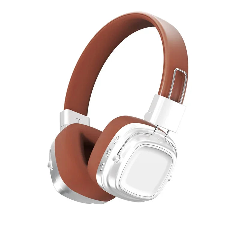 Eprolo Retro on-ear wireless Bluetooth headset with surround sound, Bluetooth 5.3, and talking microphone.