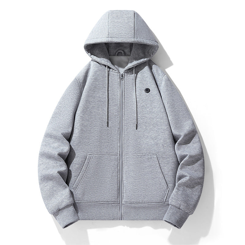 Eprolo men's electric hoodie with five-zone heating, hooded zipper cardigan, ideal for outdoor warmth and winter outdoor activities.