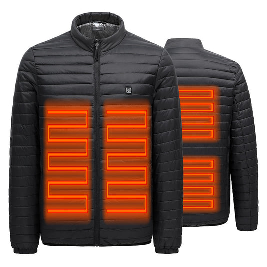 Eprolo intelligent heating cotton jacket with USB charging, four-zone warmth, suitable for men and women, Korean style.