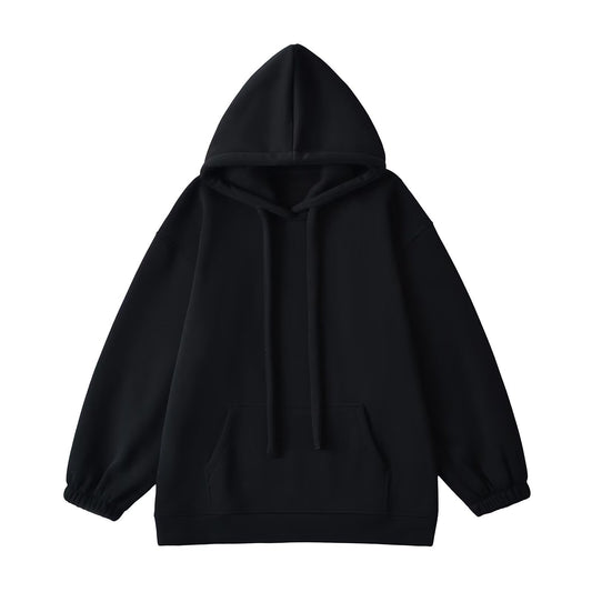 Eprolo loose drawstring hooded sweatshirt with front pocket and relaxed fit, gray fabric, casual clothing for men and women