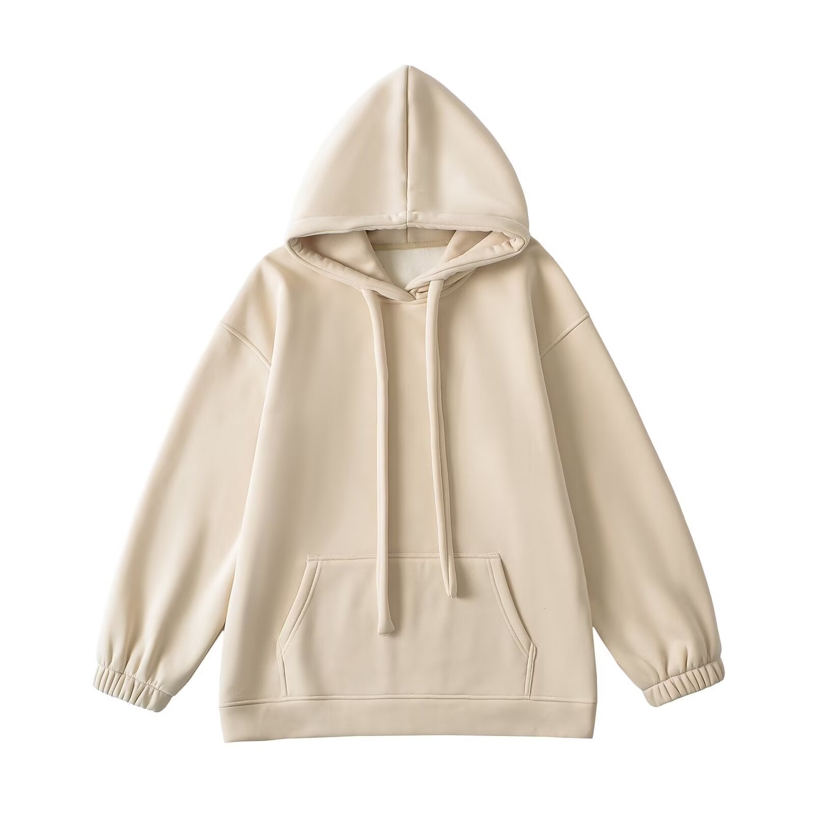 Loose drawstring hooded sweatshirt from eprolo with a relaxed fit, featuring a hood and casual style.