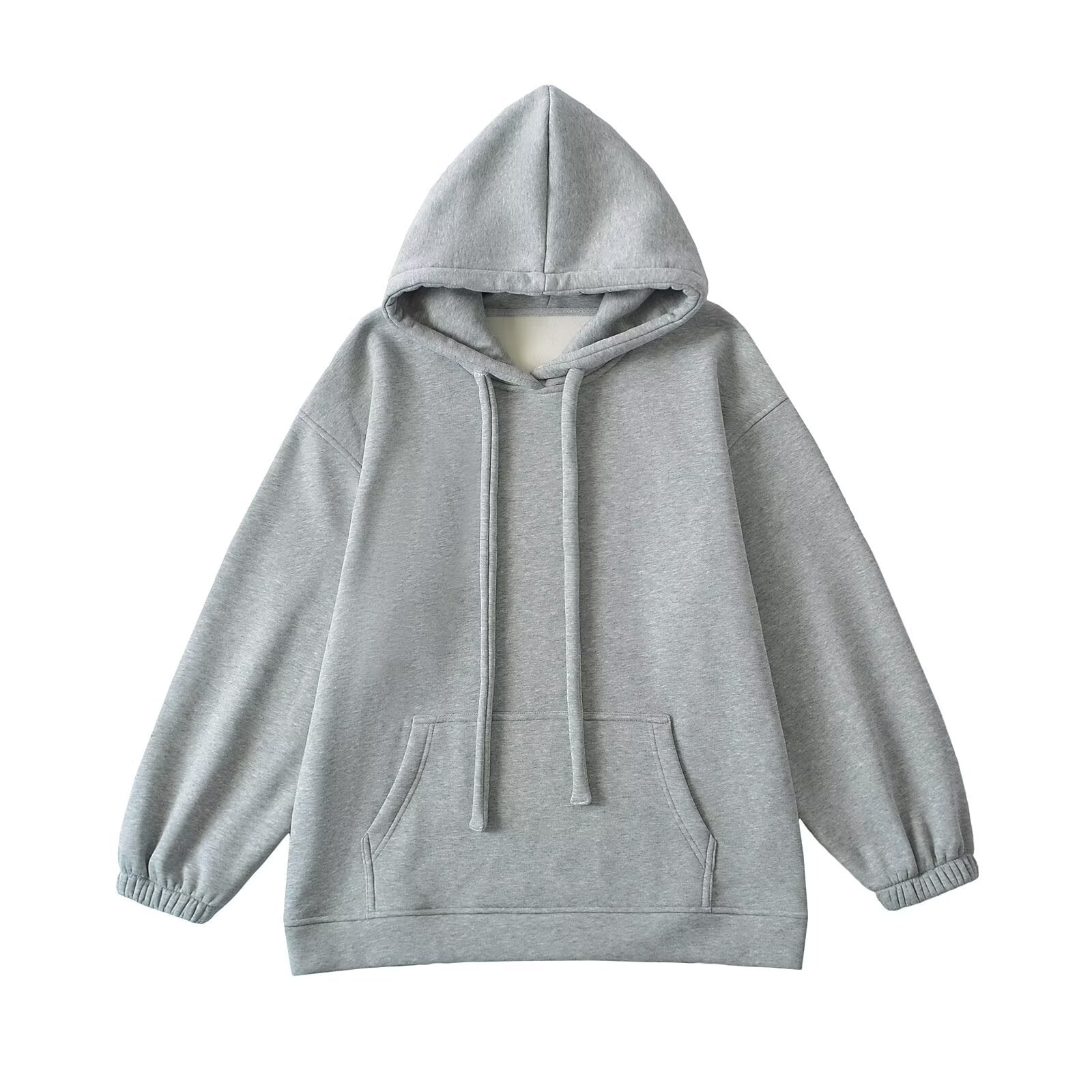 Eprolo loose drawstring hooded sweatshirt in soft fabric with front pockets and adjustable hood, casual and comfortable fit.
