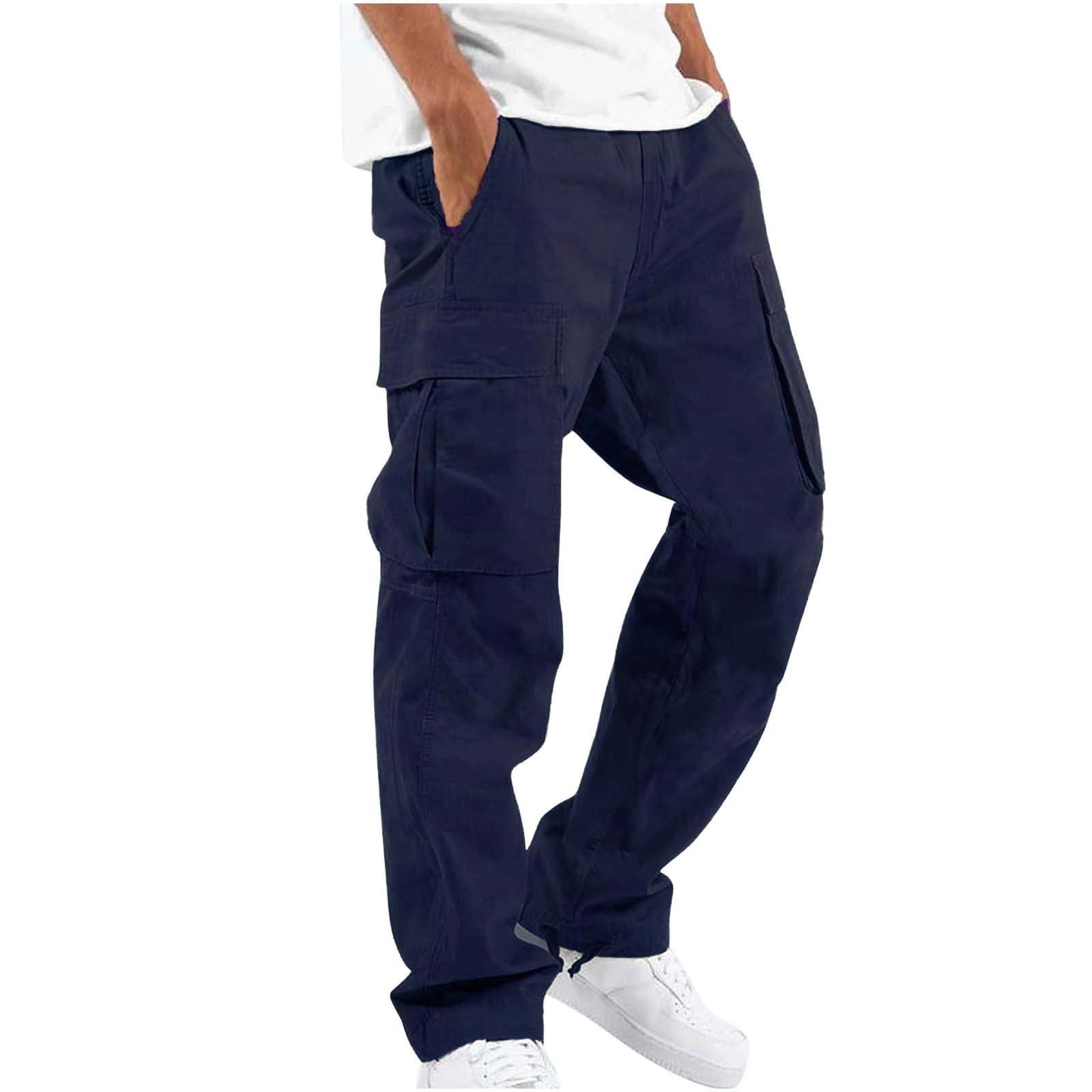 Men's cargo pants by eprolo, long casual and sporty trousers with multiple pockets, shown in a neutral color.