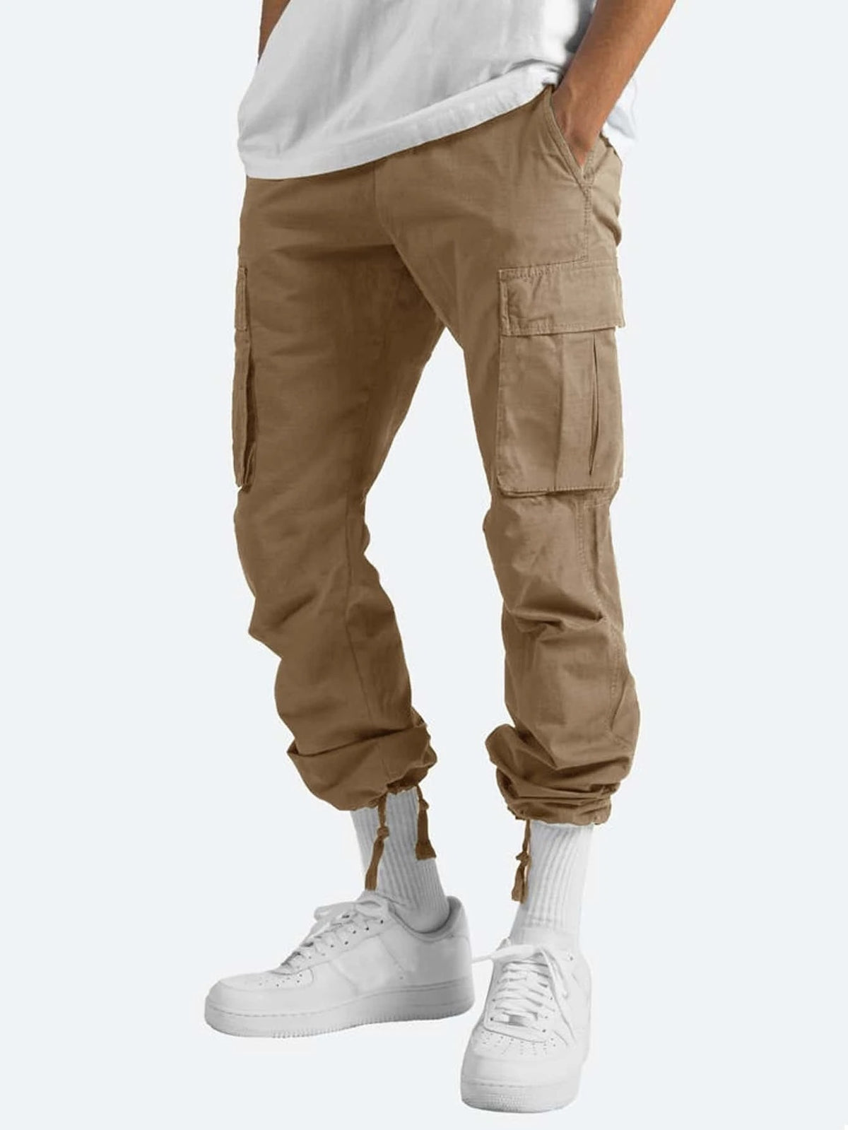 Men's cargo pants by eprolo, long casual and sporty trousers with multiple pockets, in a relaxed fit.