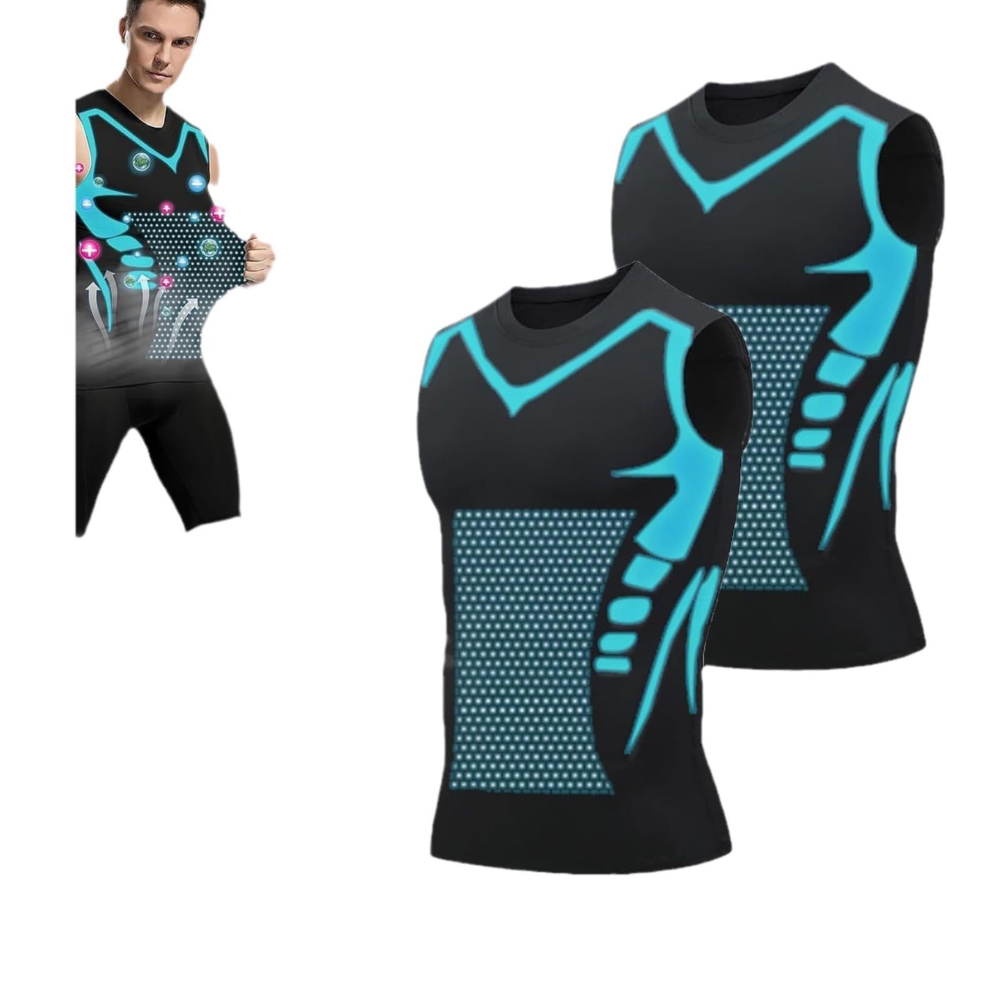 Men's eprolo fitted short sleeve sports vest, quick-dry, breathable, highly elastic, moisture-wicking fitness training shirt.