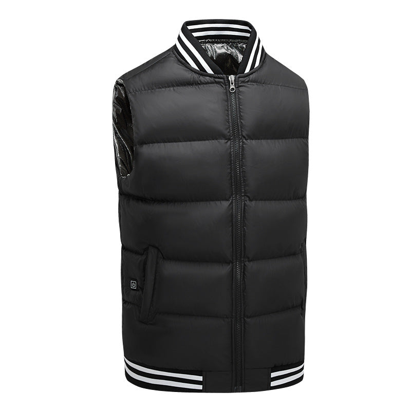 eprolo USB heating vest for men and women, intelligent electric tank top with collar, ideal for campus and outdoor activities.