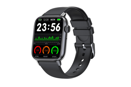 eprolo S08PRO Bluetooth call smart watch showing screen with heart rate, blood pressure, blood oxygen, and multi-sport mode features