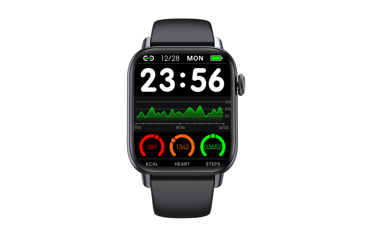 eprolo S08PRO Bluetooth Smart Watch displaying heart rate, blood pressure, blood oxygen levels, and multiple sport modes.