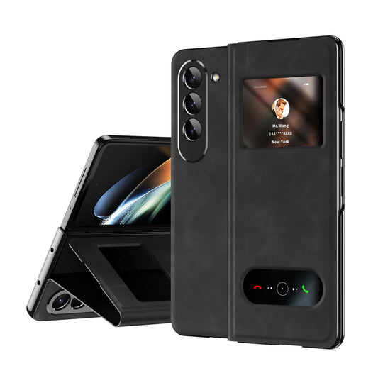 Eprolo Samsung Fold6 phone case with pure pigment leather, foldable design, full protection, anti-drop features for 5G model