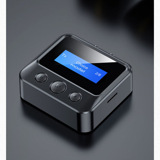 Screen display 2-in-1 Bluetooth audio adapter Bluetooth audio transmitter receiver Bluetooth 5.0 receiver - American Smart