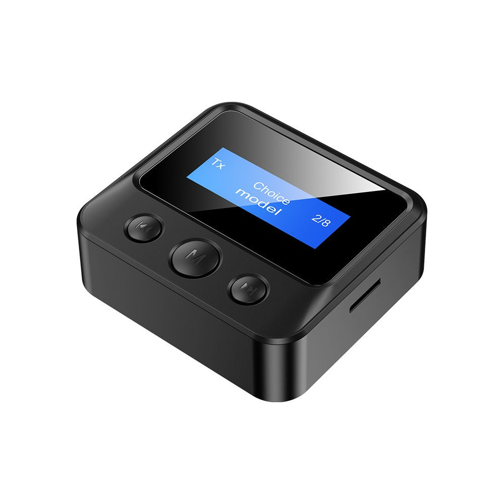 Screen display 2-in-1 Bluetooth audio adapter Bluetooth audio transmitter receiver Bluetooth 5.0 receiver - American Smart
