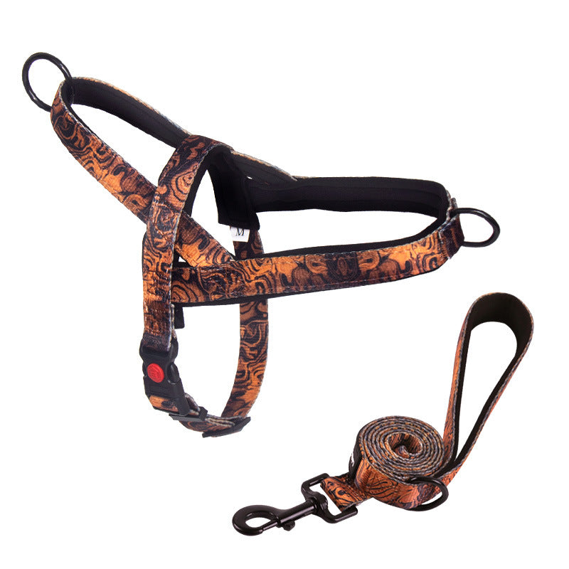 Dog Harness with Anti-Pulling Feature for Medium and Large Breeds, Lab, Golden Retriever, Dog Leash, Dog Chain - American Smart