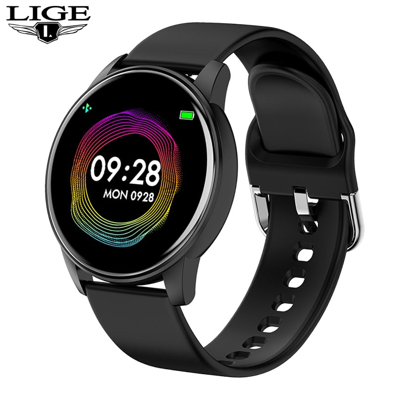 Eprolo women's smart watch with real-time weather, activity tracker, heart rate monitor, and fitness features for Android and iOS.