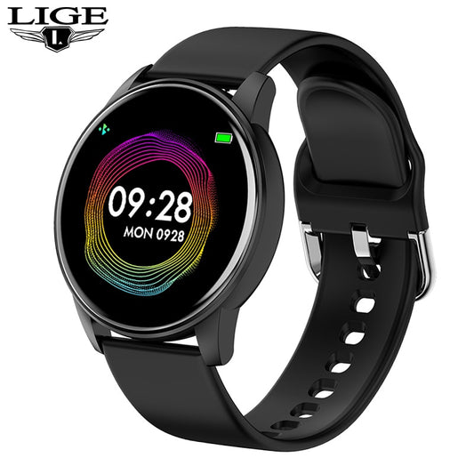 Eprolo women's smart watch with real-time weather, activity tracker, heart rate monitor, and fitness features for Android and iOS.